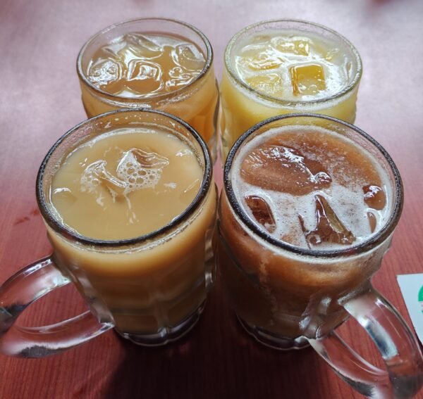 JUGOS GRANDES: GUAYABA AGRIA, MANGO, BOROJÓ, LULO, PIÑA, LIMONADA DE PANELA